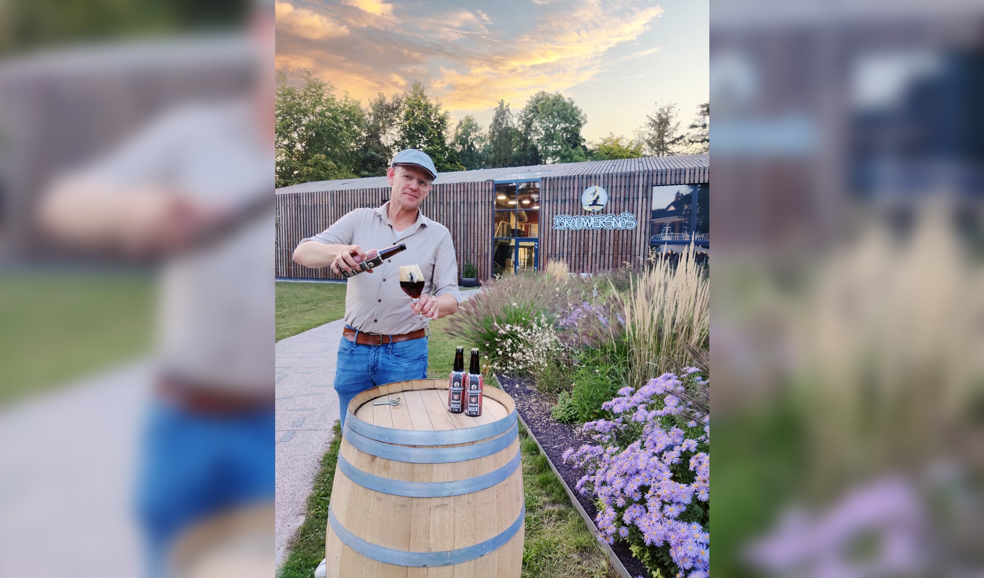 Rob Porskamp van Brouwersnös met het nieuwe bockbier. Foto: PR