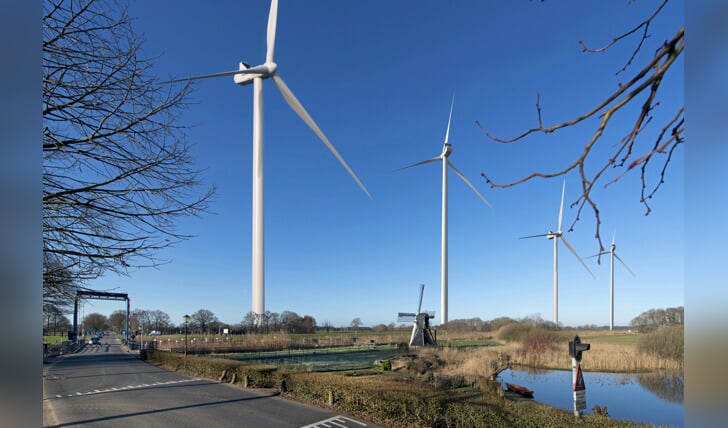 Impressie van de beoogde windturbines bij Laag-Keppel, in opdracht van Stichting Tegenwind Keppel en Eldrik. Foto: van Hof-fotografie