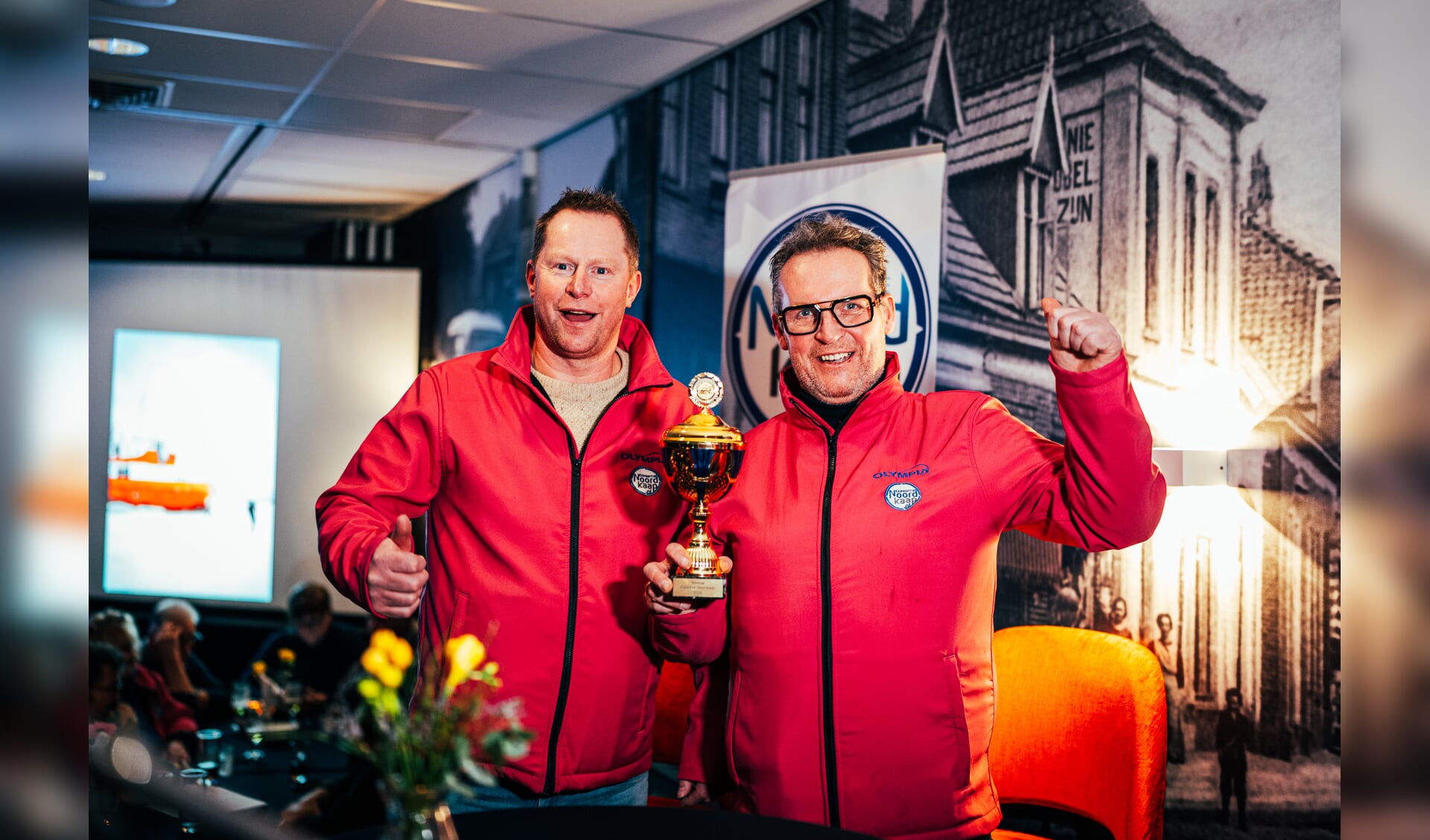 Team Verkeersschool Striekwold (Edwin Striekwold en Paul Haen) is de winnaar van Expeditie Noordkaap 2024. Foto: 
