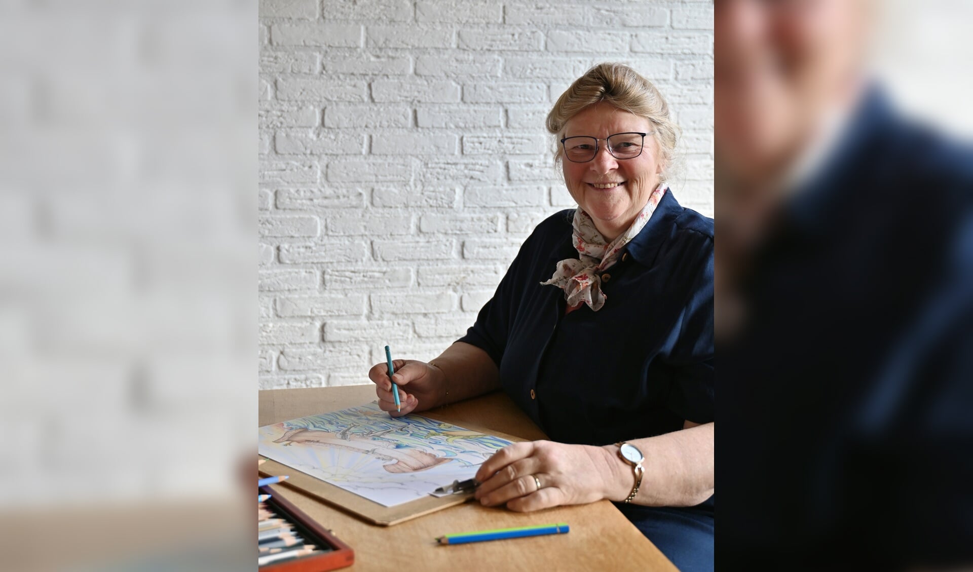 Anita tekende een kleurboek over het verhaal van Noach. Foto: Emelie Lieftink