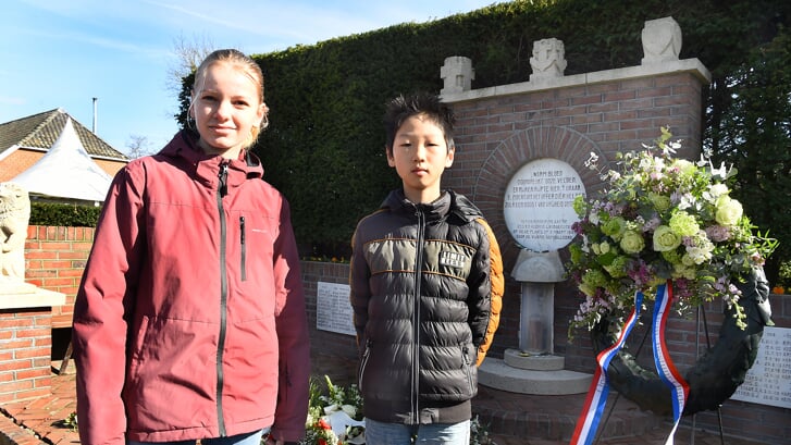 Links Lisanne en Shuai 11 jaar van basisschool Meeander uit Varsseveld.