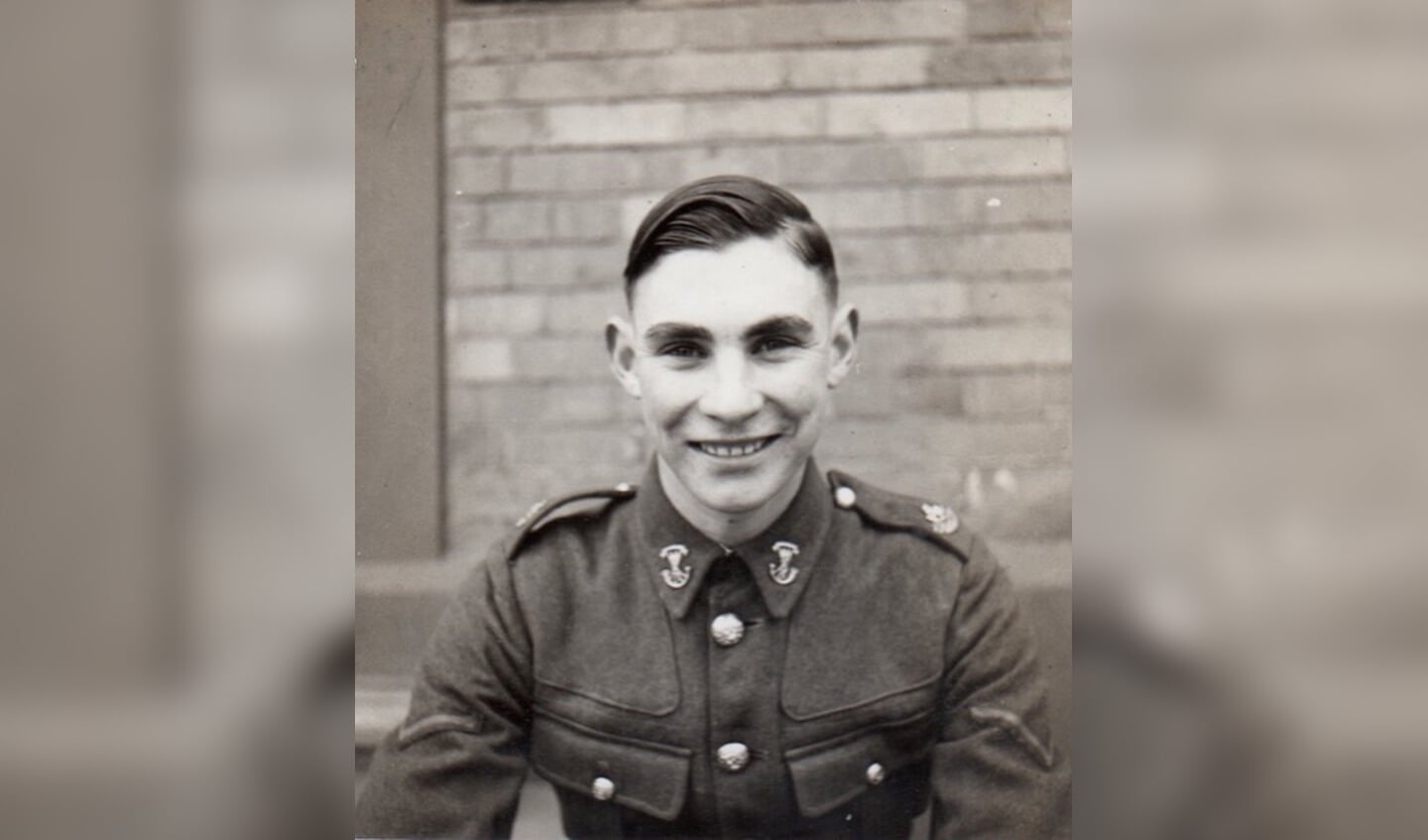 Jack Eglinton, toen hij werd opgeroepen voor militaire dienst. Foto: Het Lochems Oorlogsmuseum  