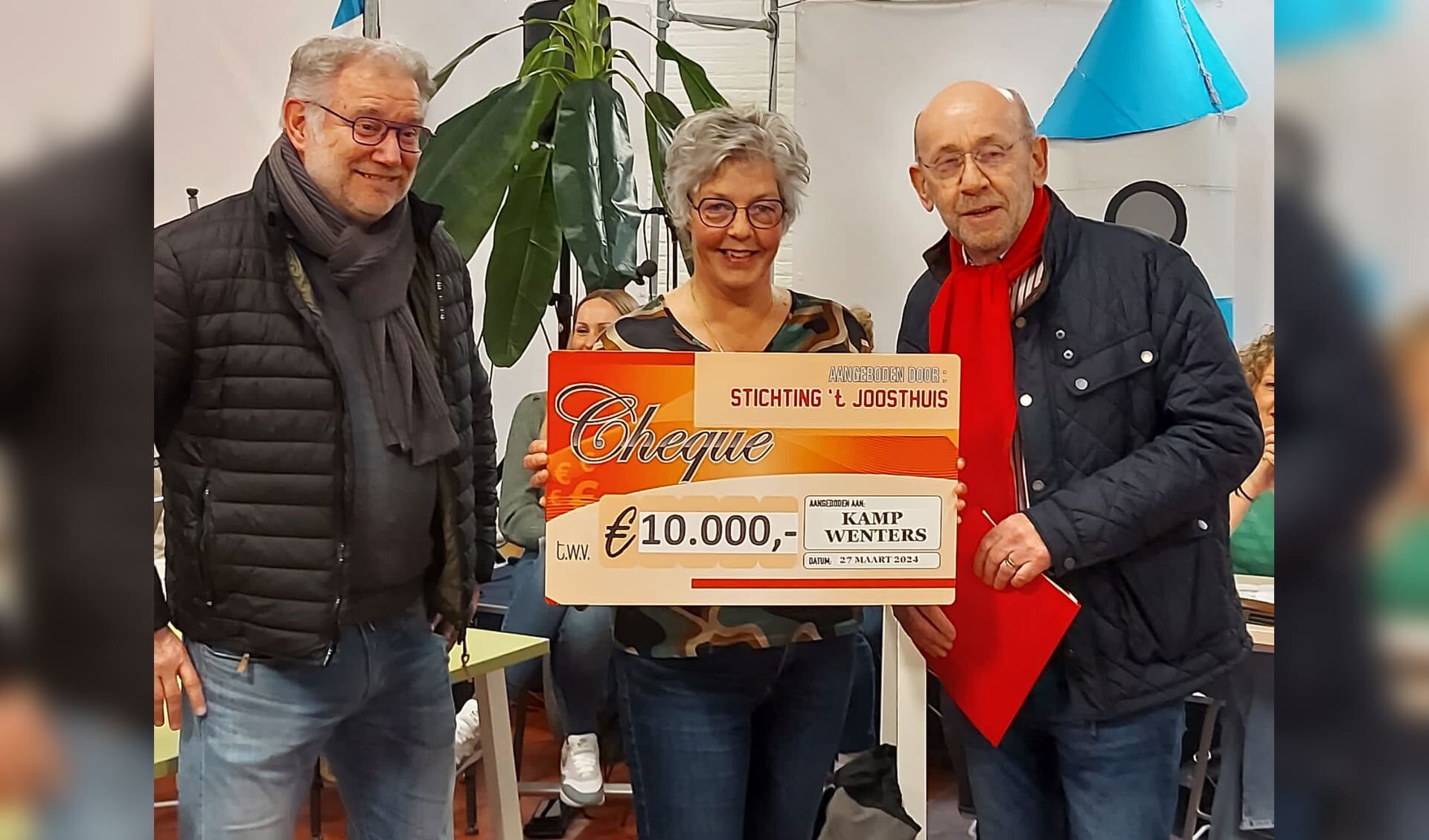 10.000 euro van Stichting ‘t Joosthuis voor Kamp Wenters. Foto: PR