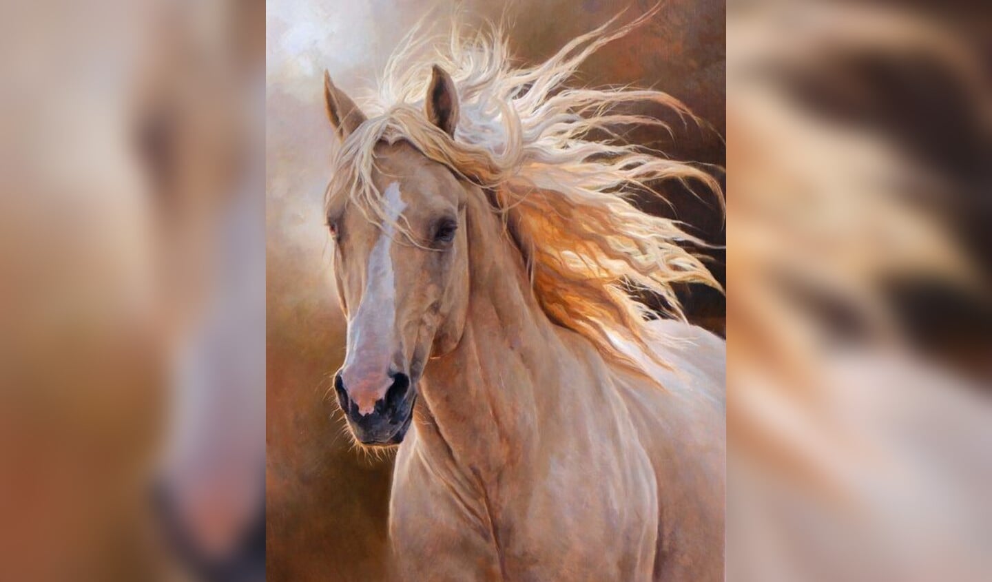 Palomino paard, werk van Dick van Heerde. Eigen foto