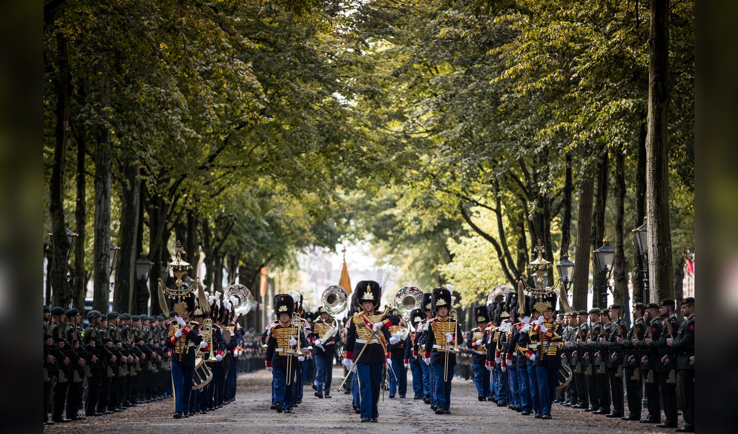 Erewacht en militair ceremonieel prinsjesdag met Koninklijke Militaire Kapel ‘Johan Willem Friso’. Foto: sgt. Jan Dijkstra/Mediacentrum Defensie