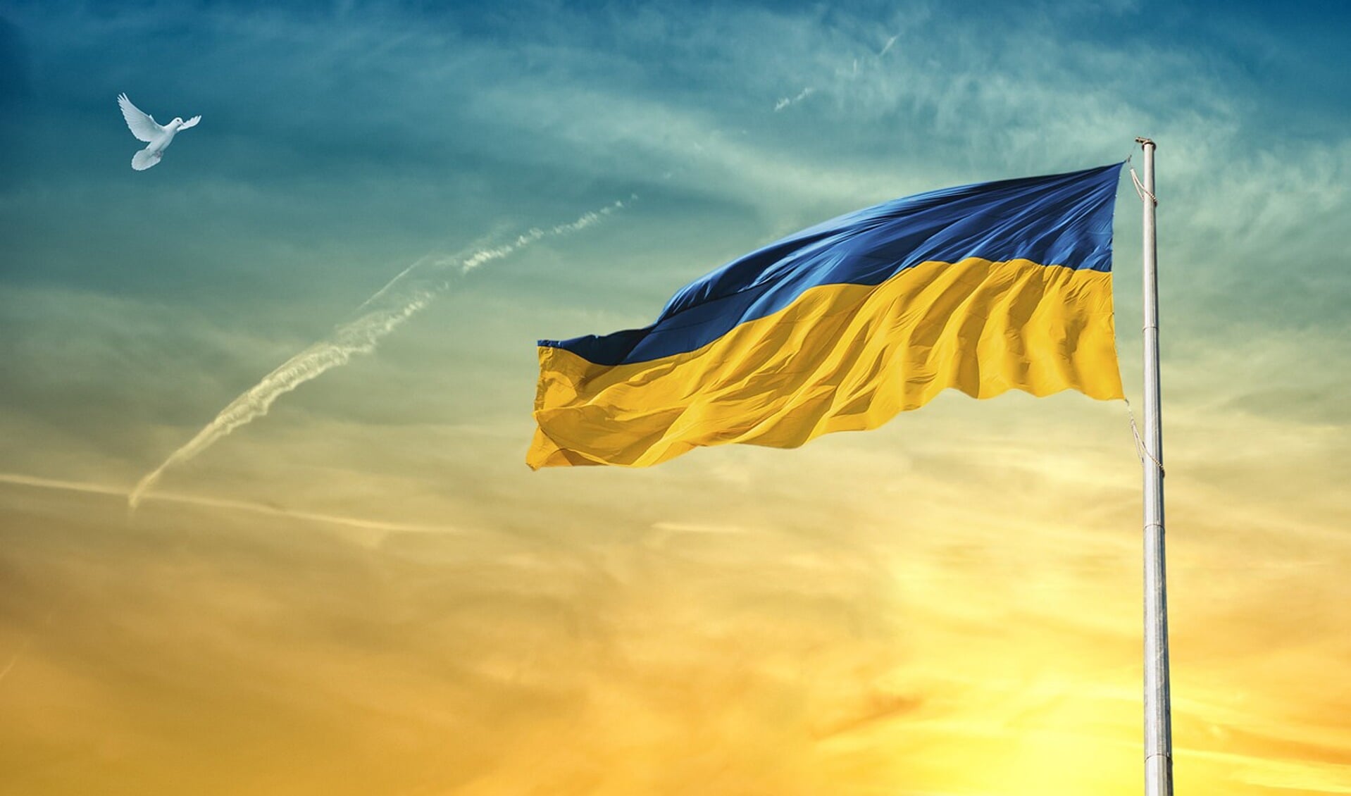 Oekraïense vlag. 