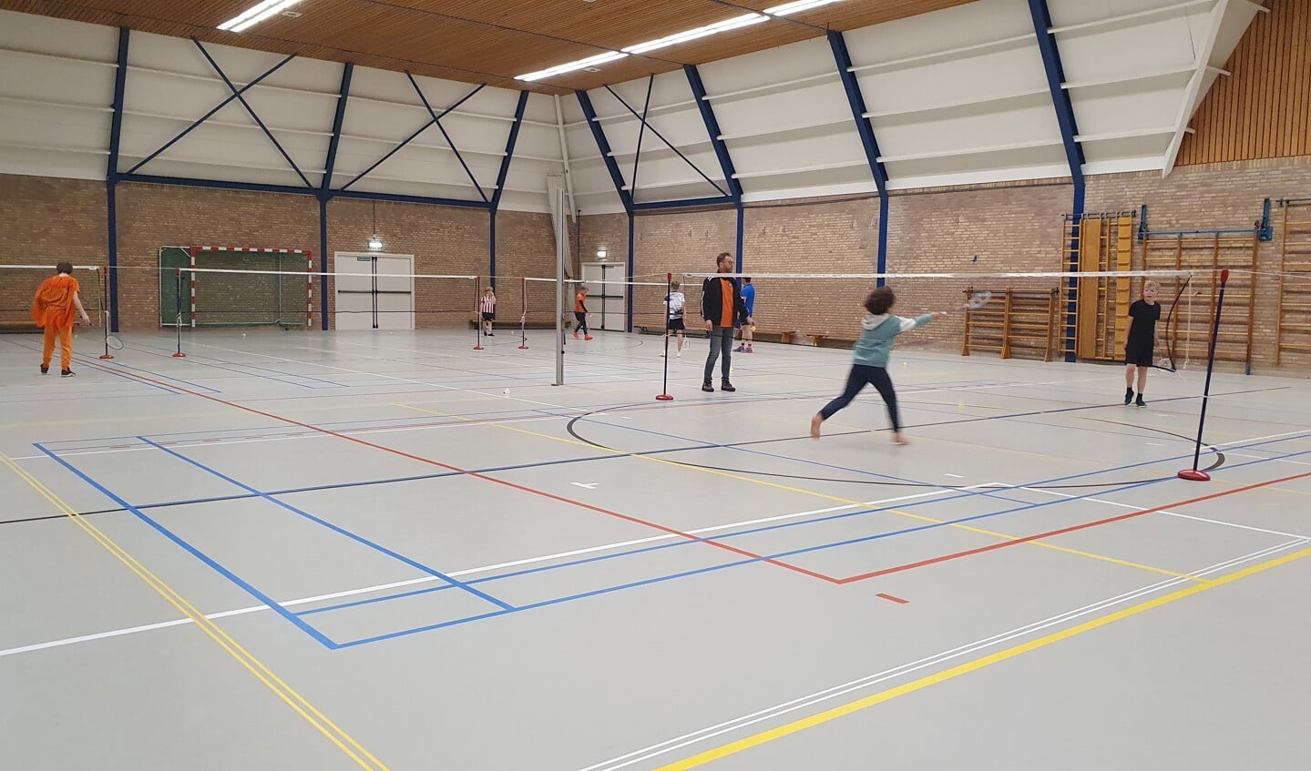 Badminton overspelen tijdens de workshop van de BC Steenderen. Foto: Alice Rouwhorst