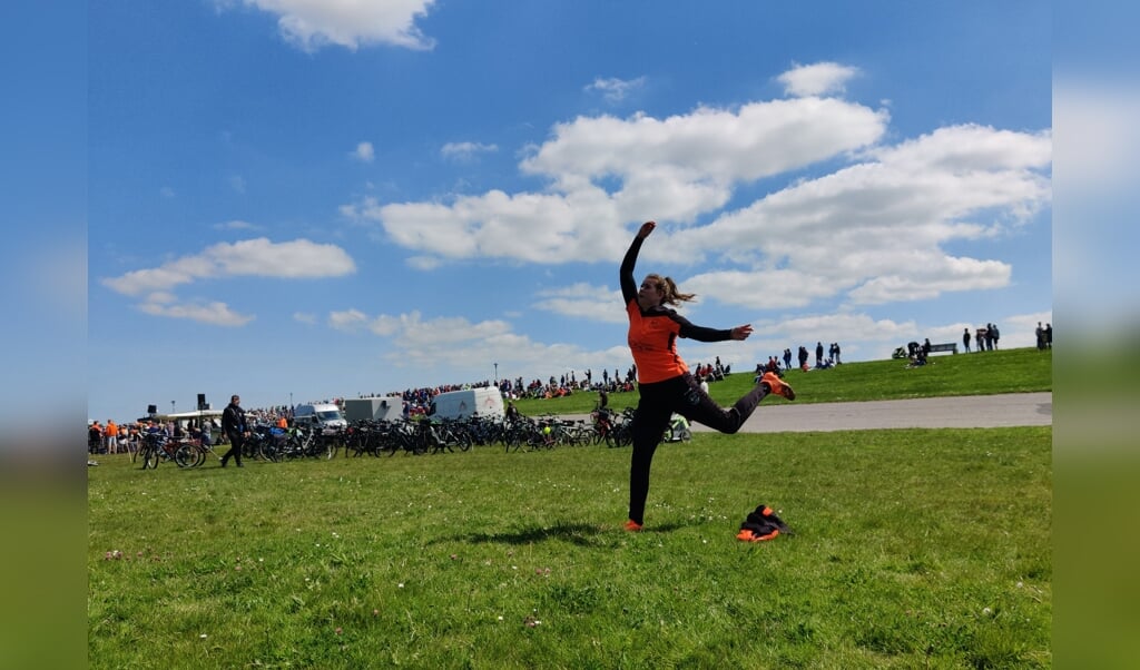 Suzan Zieverink in actie op het onderdeel veld tijdens het EK in het Noord-Duitse Neuharlingersiel . Foto: PR 