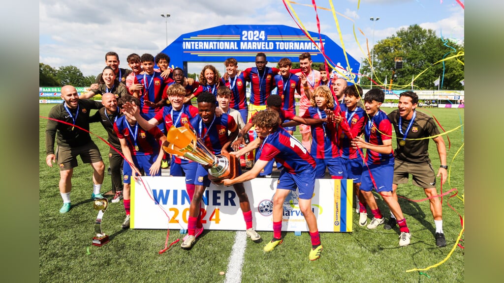 FC Barcelona werd vorig jaar winnaar van het 34ste Marveldtoernooi, met in de gelederen de beste speler Eloi Gomez Saus. Foto: PR Marveldtoernooi