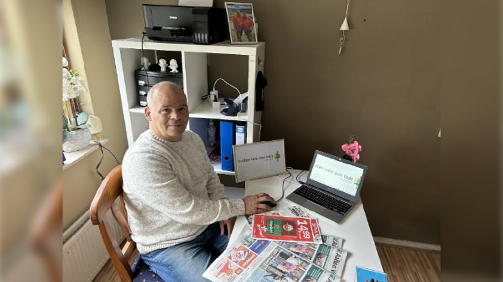 Edwin van Haaften in het kantoor van Aalten huis aan huis. Foto: Gerwin Nijkamp
