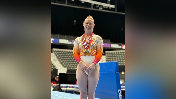 Vier medailles voor Rachel Nijbroek op EK Turnen in Rotterdam. Foto: PR