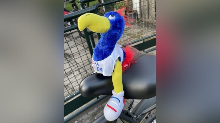 Het zou mooi zijn als de mascotte terug komt voordat het team vertrekt. Foto: Eigen foto