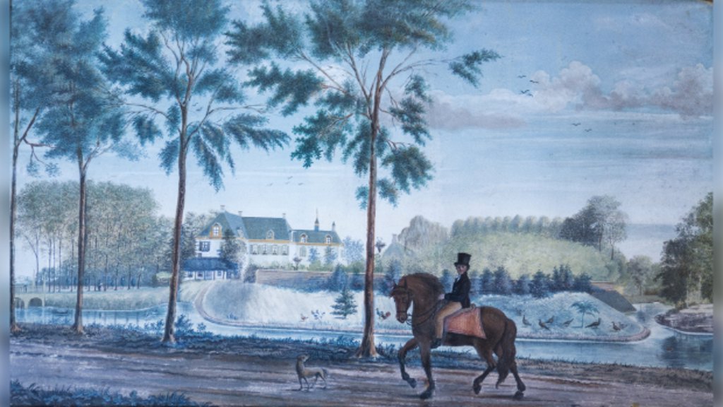 Een 19de-eeuwse krijttekening van Huize Baak waar een verhaal aan vastzit. Foto: Frans Helmich