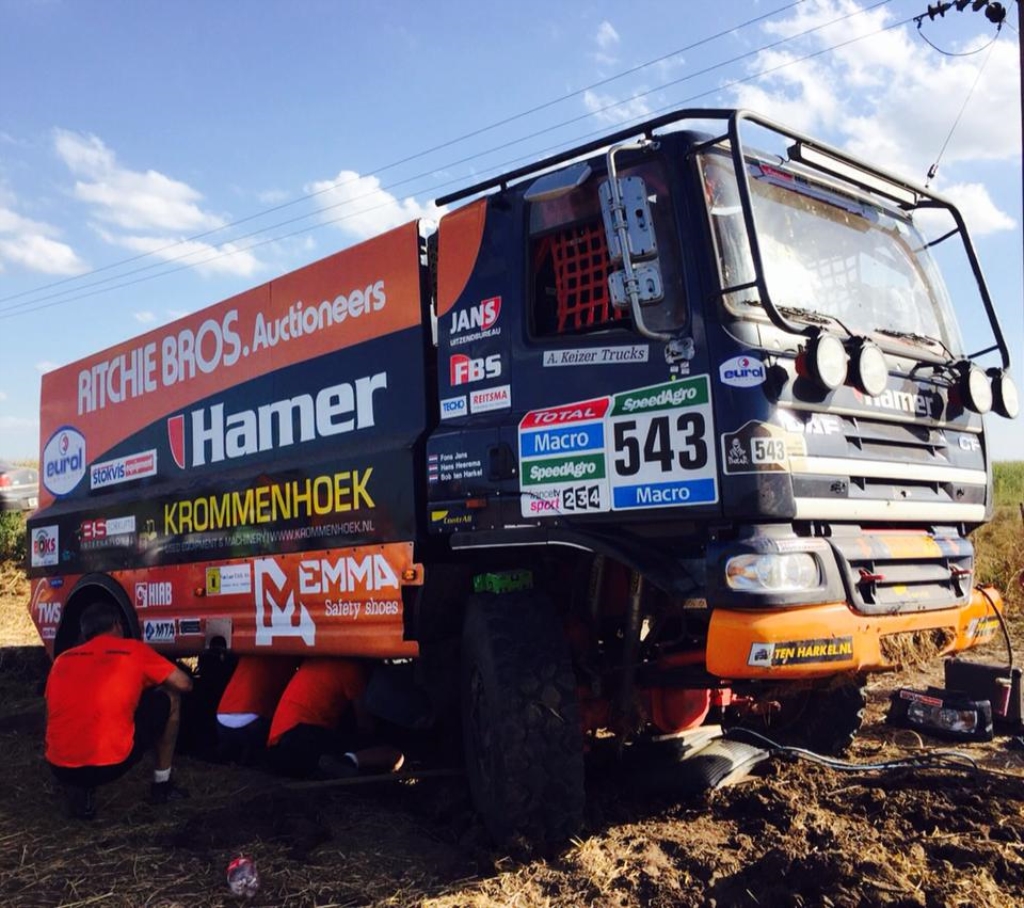 Pech voor het Hamer Dakar team 2015 van Bob ten Harkel.