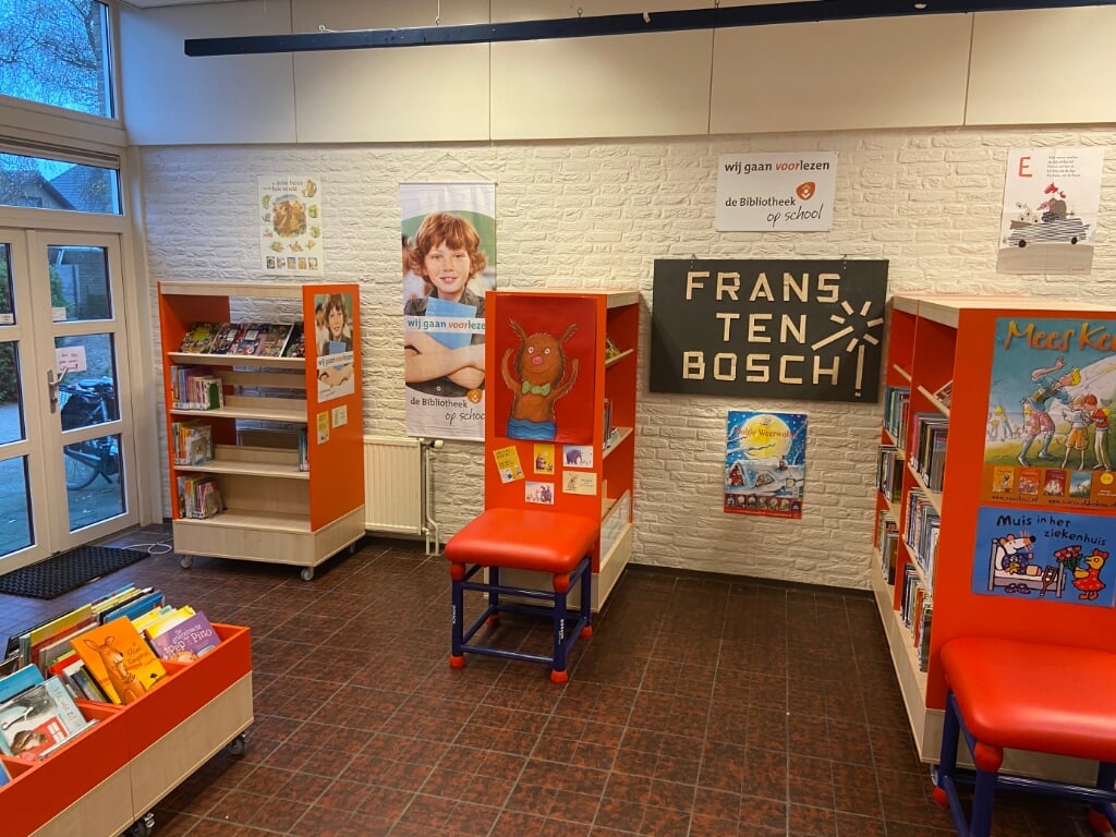 De bieb in de Frans ten Boschschool. Foto: eigen foto