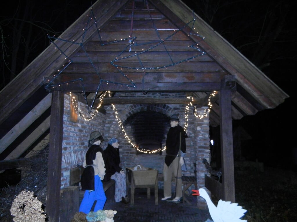 De kerststal bij het Surkse Backhus. Foto: PR