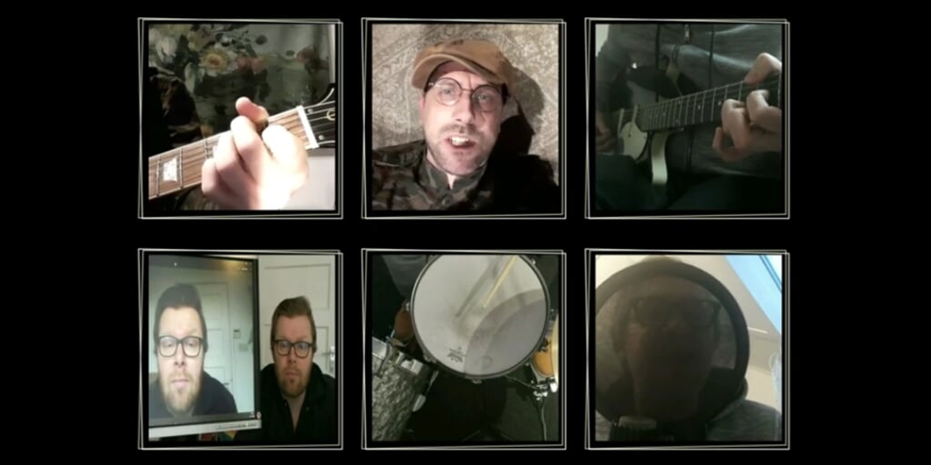 Screenshot uit een videoclip van Four Eyed Faces