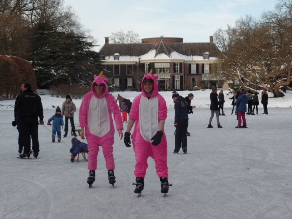 Harry Eggink en Sander Roosendaal gingen ludiek maar warm het ijs op. Foto: Jan Hendriksen 
