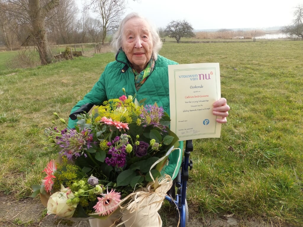 Cathrien Smit, 70 jaar lid. Foto: Aldy Ploeger