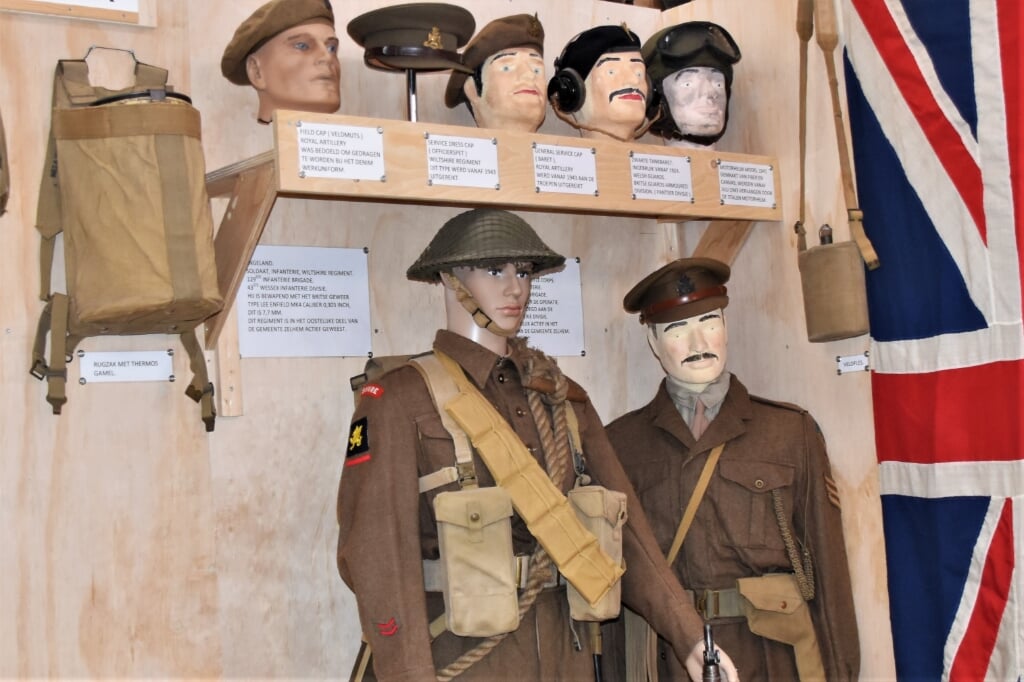 Originele tenues van het Britse leger ten tijde van WOII. Foto: Alice Rouwhorst