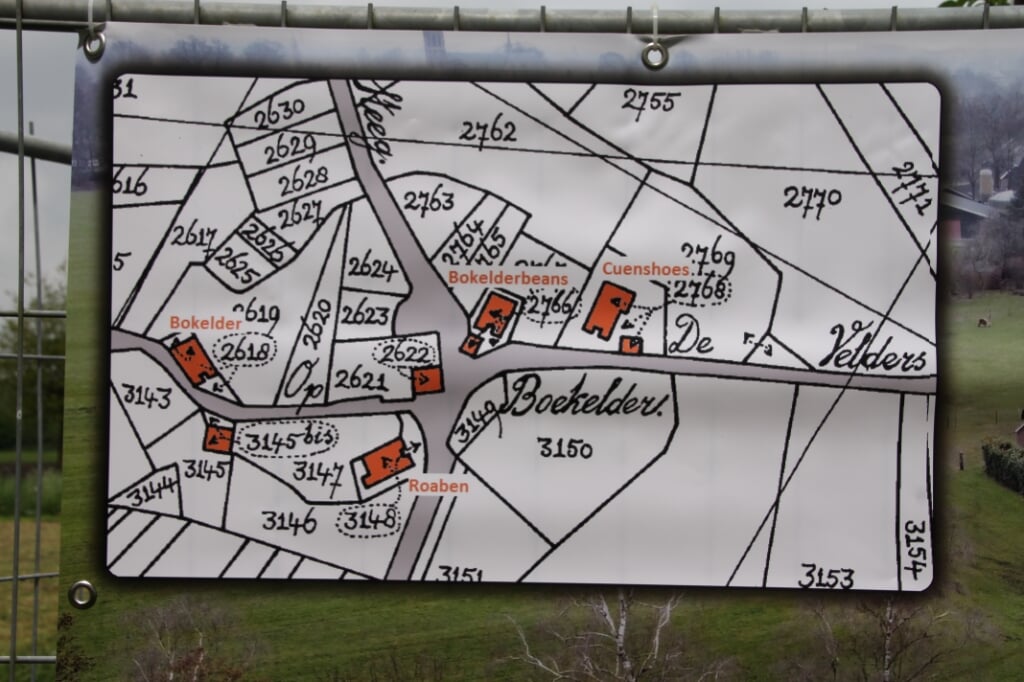Een historische kaart van de omgeving waarop het Cuenenhoes staat ingetekend. Foto: Annekée Cuppers