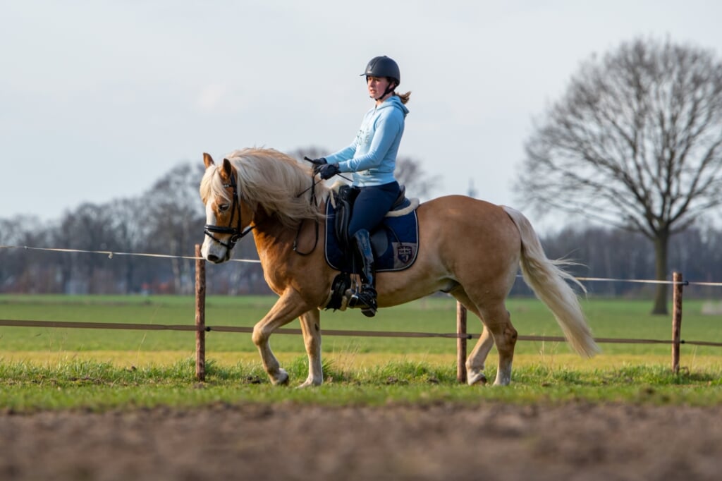 Anouk en Stanley tijdens de training. Foto: Calvin te Vaarwerk