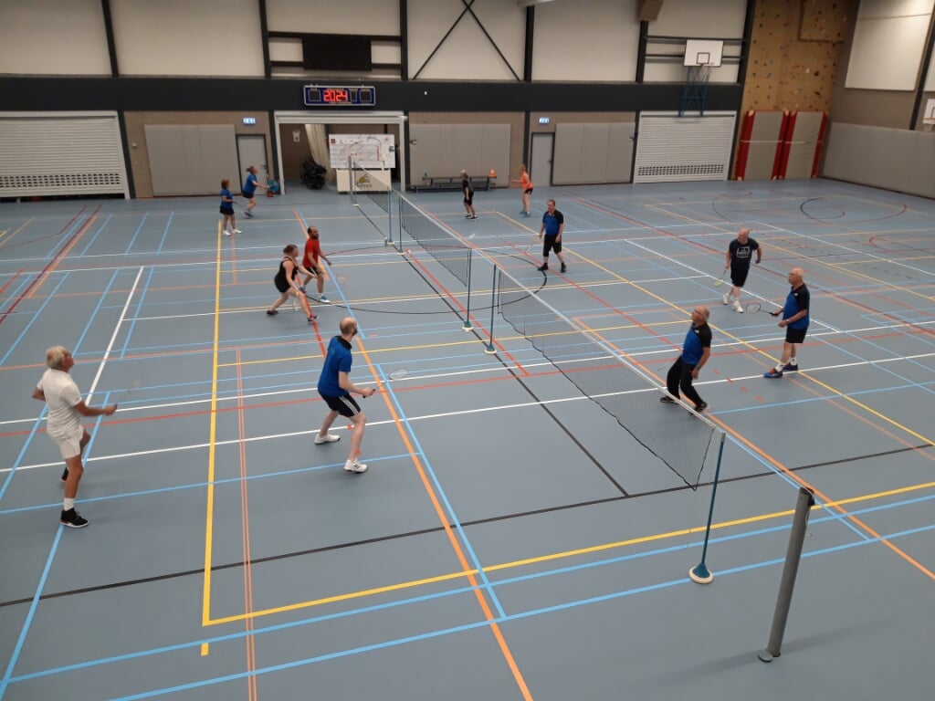 Badmintonners in actie. Foto: E. van den Hoek