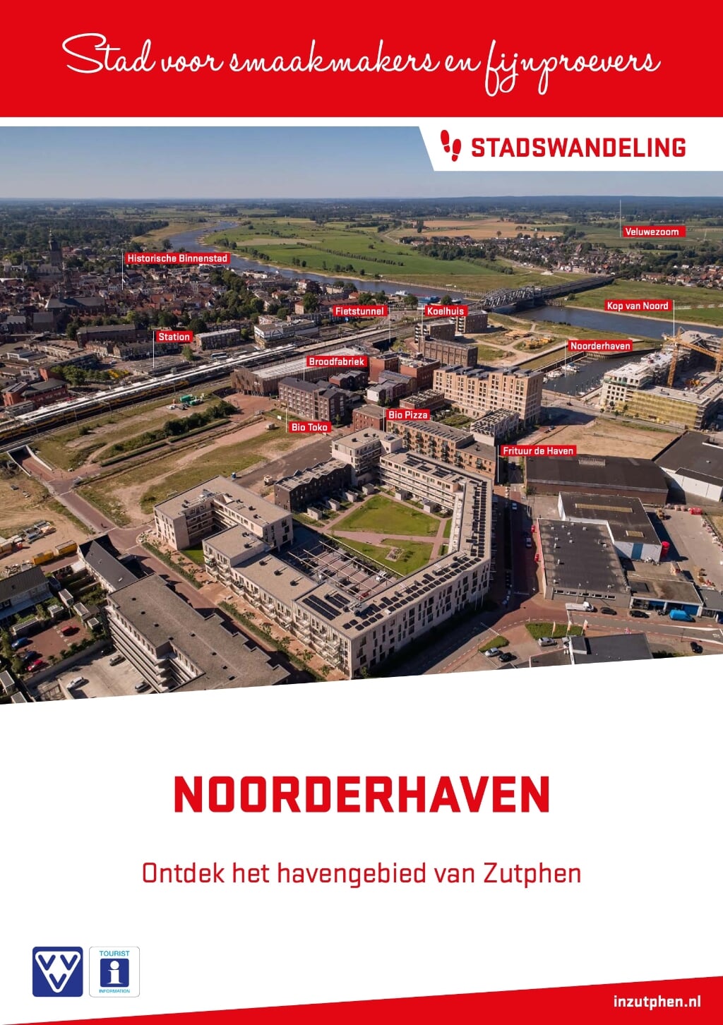 De Noorderhavenwandeling is nu gratis verkrijgbaar bij de VVV aan de Houtmarkt. Afbeelding: InZutphen