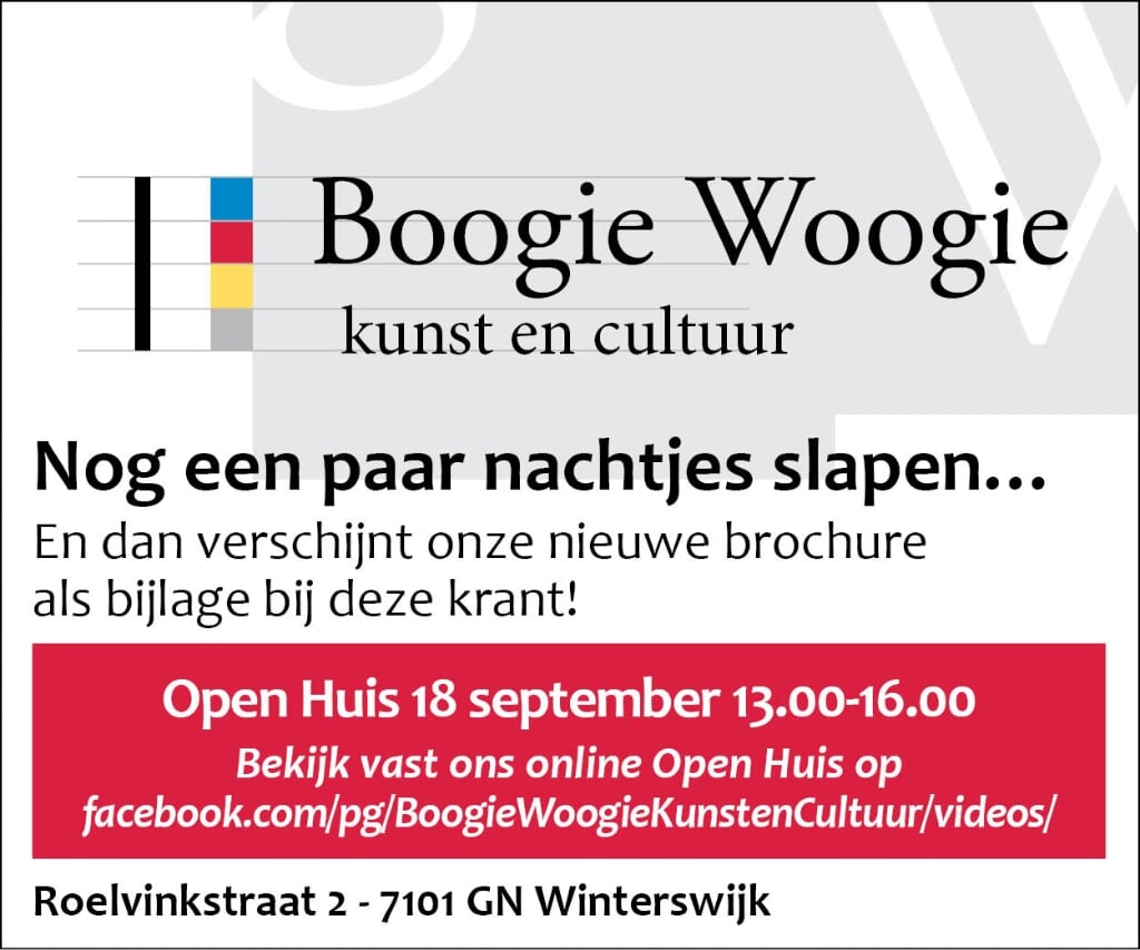 Boogie Woogie houdt 18 september open huis. 
