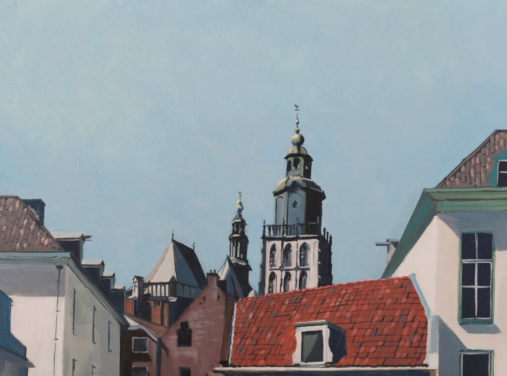 Een exclusief schilderij, Jaap Broersma, olieverf op doek, 60 x 80 cm. Foto: Joris A. Steentjes
