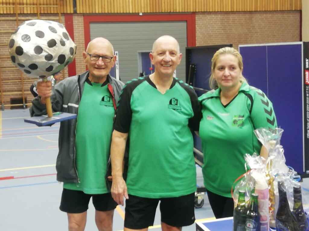 De winnaars, v.l.n.r.: Bert Arends, Joop van Laarhoven en Sylwia van Amersfoort. Foto: PR