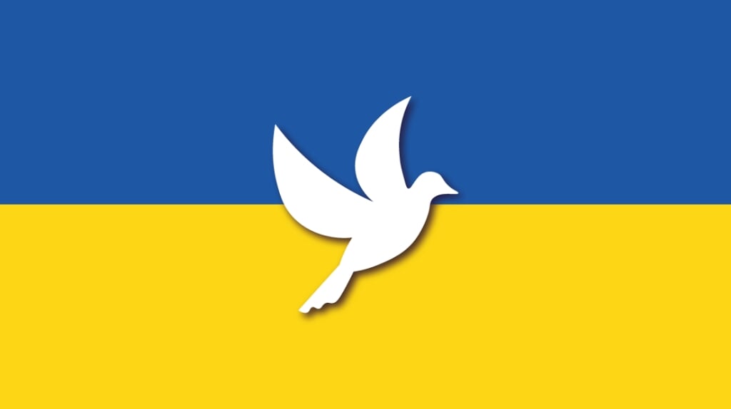 Oekraïnse vlag met vredesduif. Foto: Pixabay