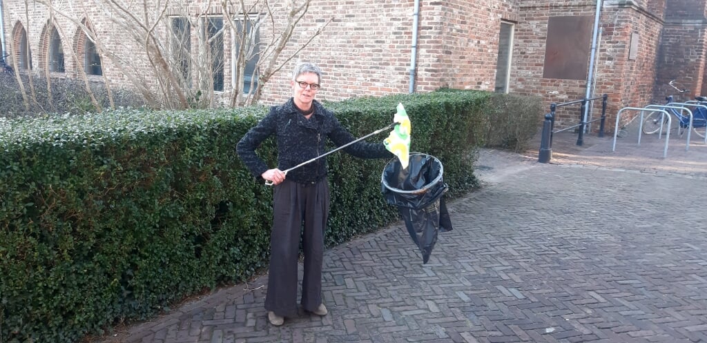Herma uit Zutphen ruimt zwerfafval op. Foto: PR