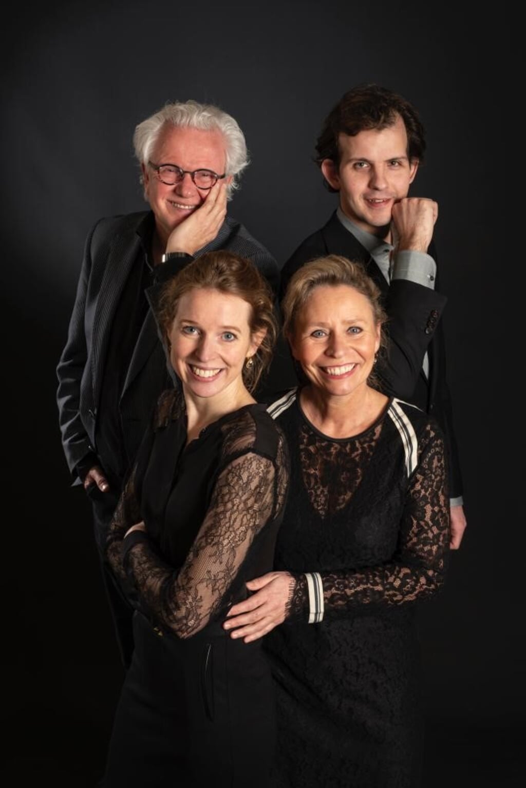 Pianisten Cathelijne Maat, Esther Scheerder, Emile Engel en Jacobus den Herder. Foto: Marc Leeflang