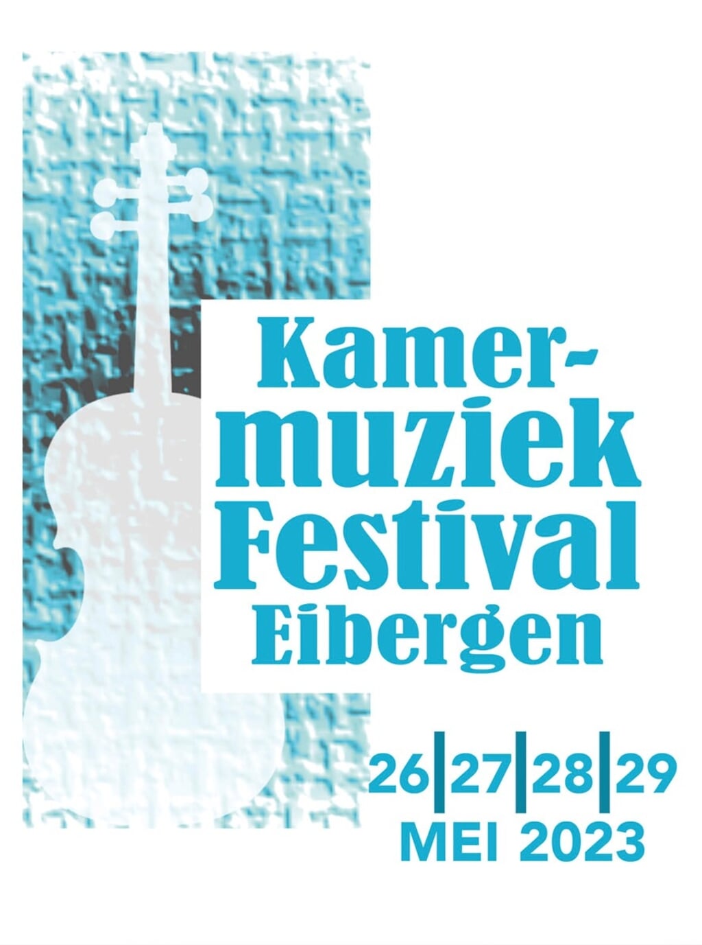 Het beeldmerk van het Kamermuziekfestival Eibergen, dat van 26 tot en met 29 mei wordt gehouden in gemeente Berkelland. 