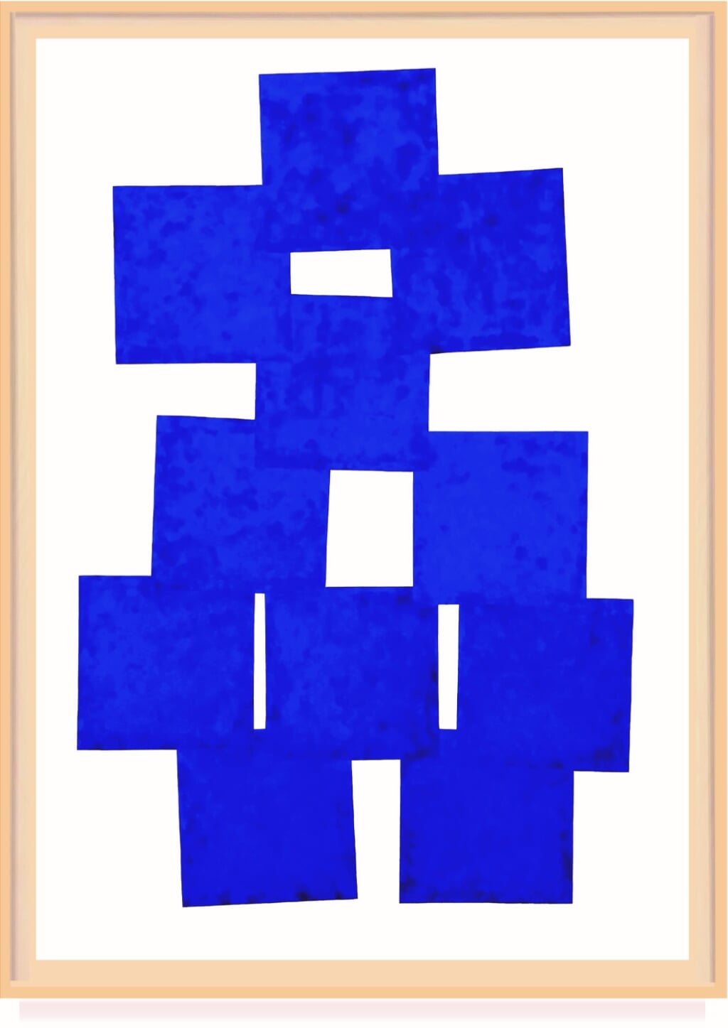 Kees Ruyter, Karakter blauw, oliekrijt op papier, 100 x 70 cm. Foto: PR