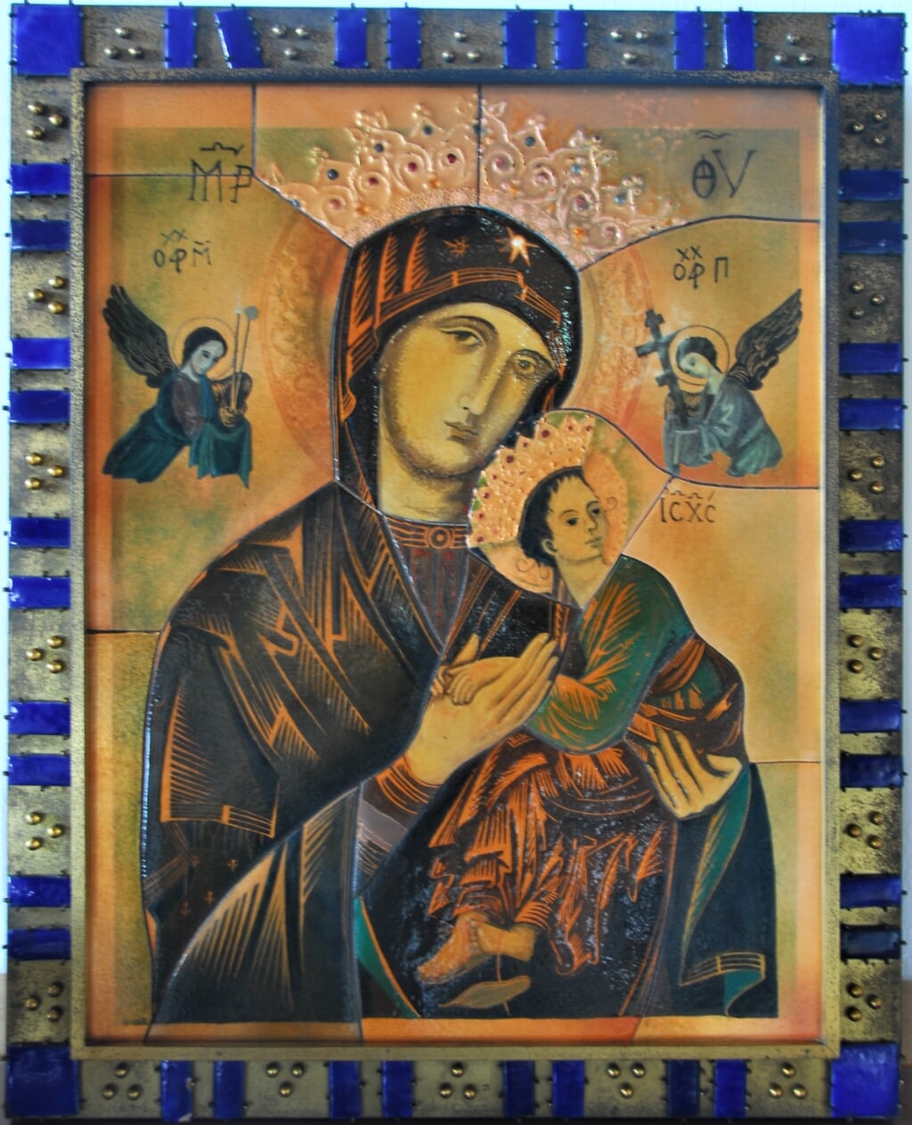 Icoon van Maria met kindje Jezus in het portaal van de Sint Joriskerk. Foto: Ap te Winkel 