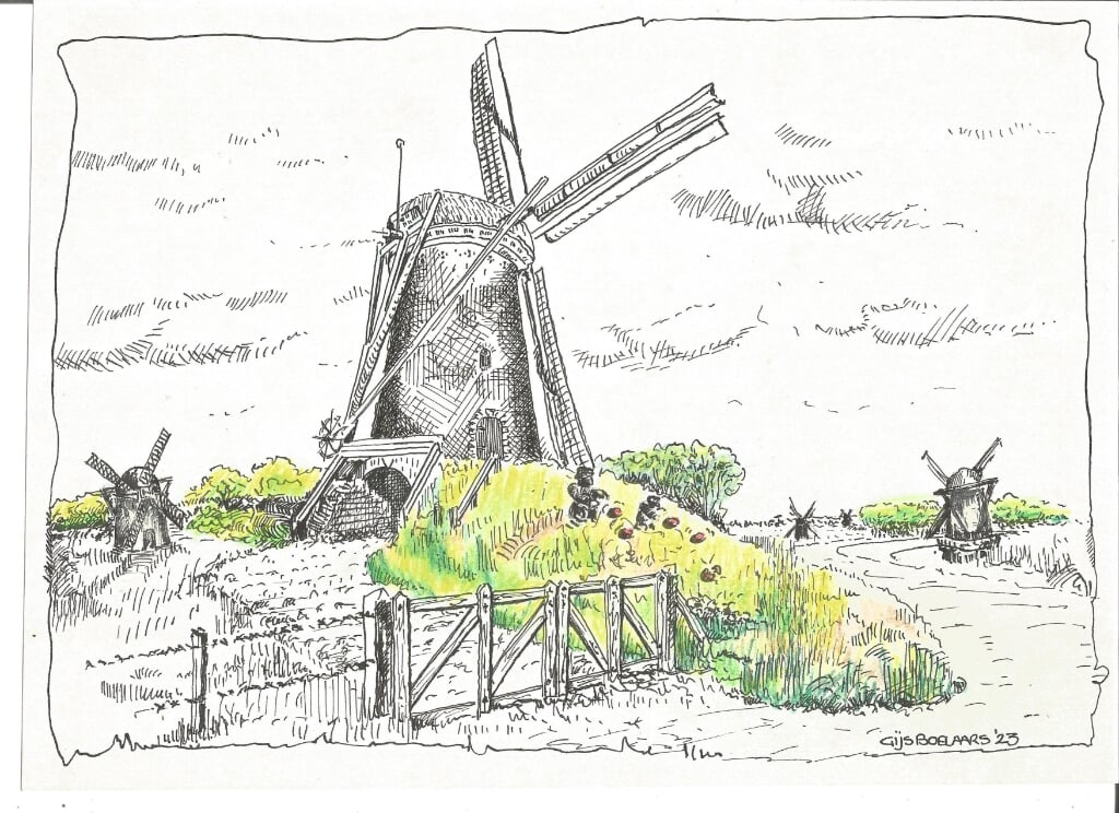 Alle Bronckhorster molens hebben bijzondere verhalen en herinneringen die blijven voortleven als levend erfgoed. Illustratie: Gijs Boelaars
