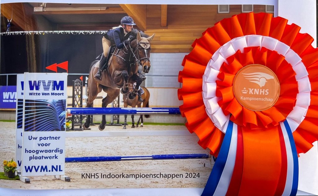 Livv Arink met haar paard Lunamona in actie tijdens de Nederlandse kampioenschappen in Ermelo. Eigen foto