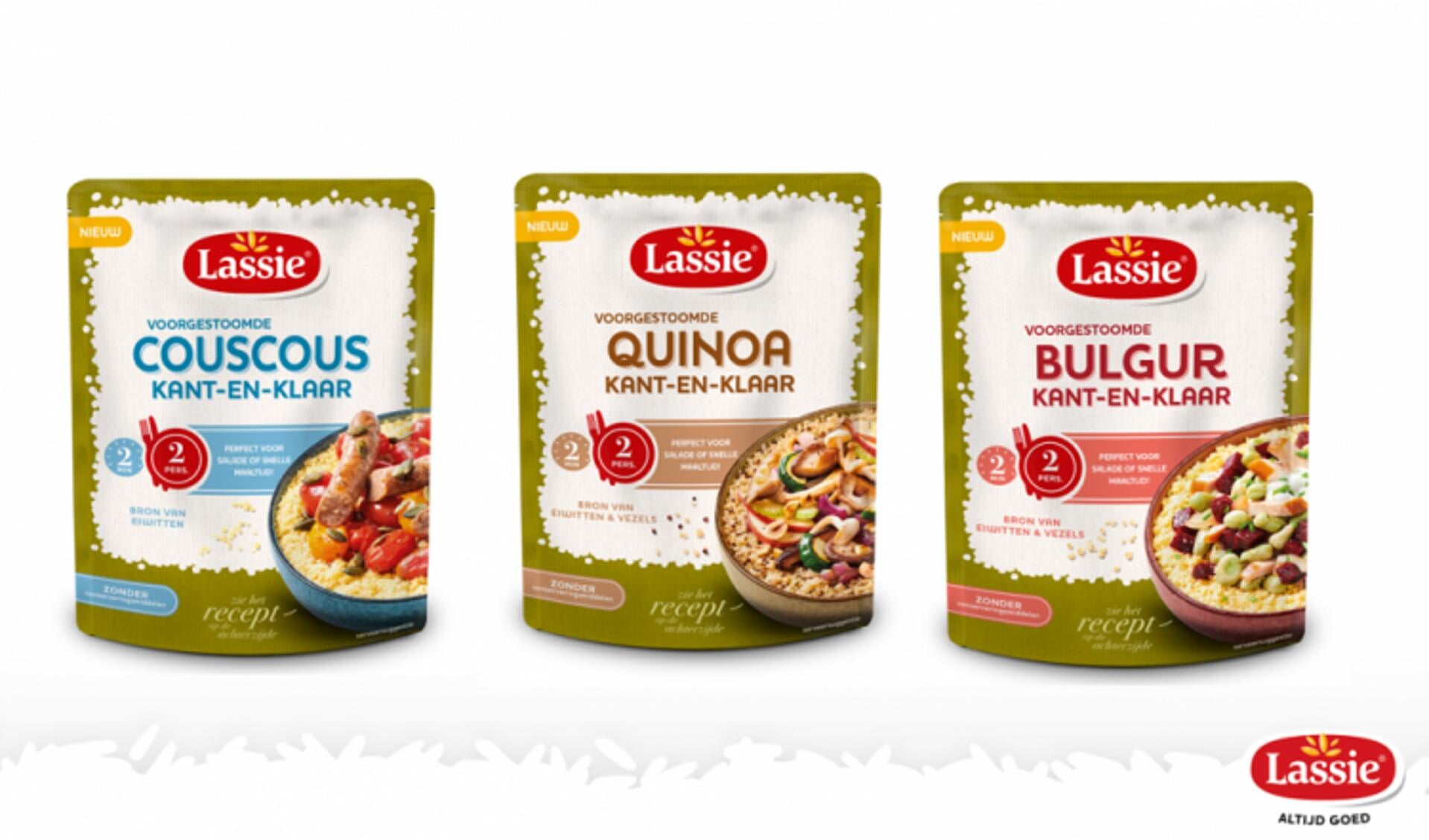 Gezonde innovatie: Lassie voorgestoomde Couscous, Quinoa en Bulgur