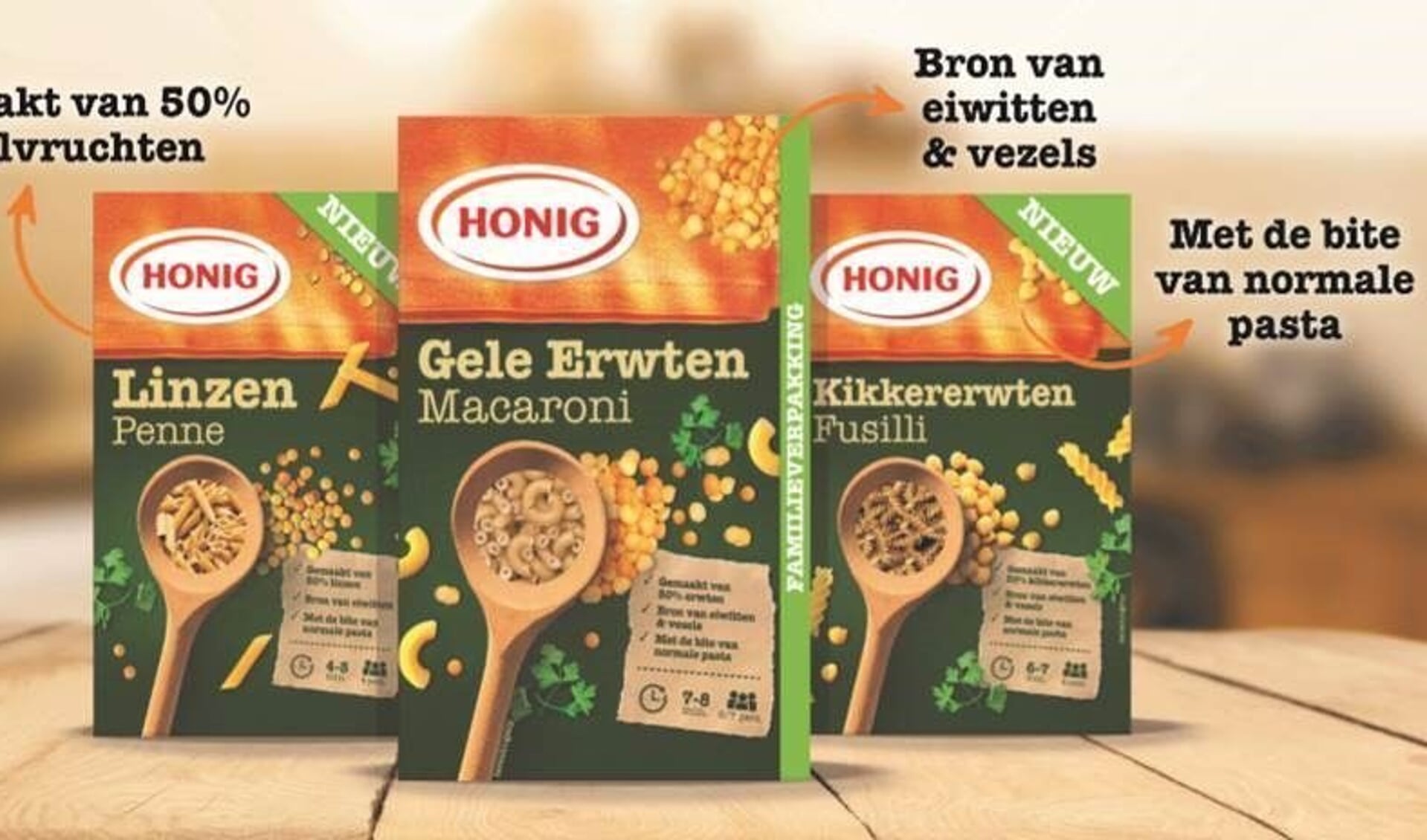 Kraft Heinz introduceert Honig Peulvruchten Pasta