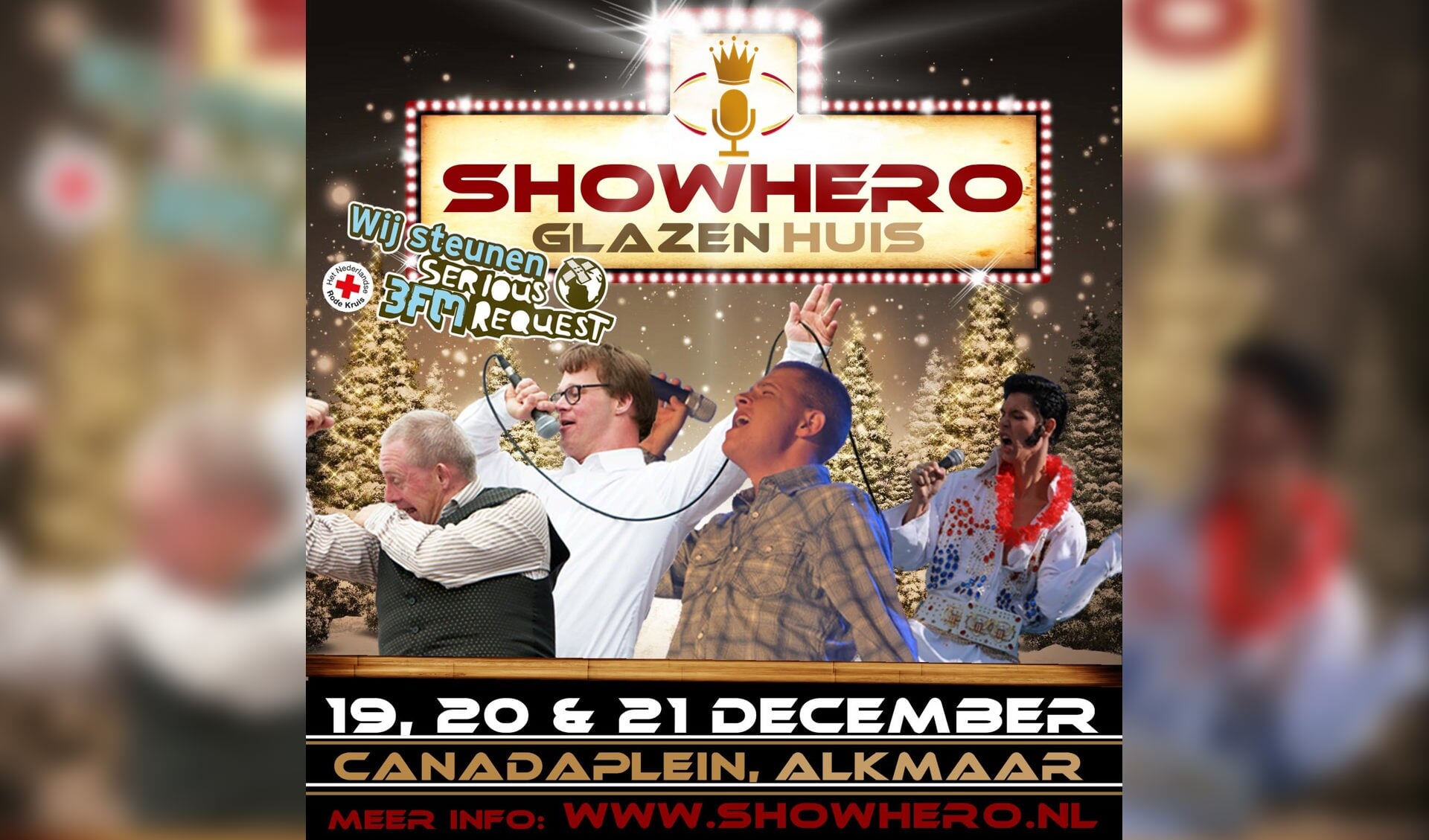 Stichting Showhero zet op 19, 20 en 21 december in Alkmaar het 'Showhero Glazen Huis' neer, om geld op te halen voor Serious Request