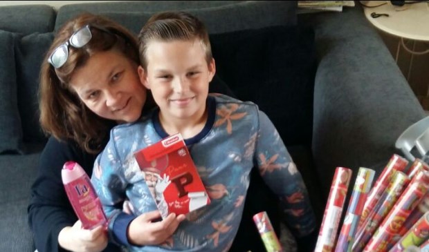 Sandra en haar zoon Boet
