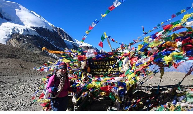 Wietske op de top (5416 m)
