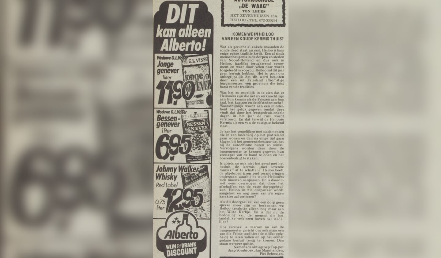 Artikel in de Uitkijkpost van 1 juni 1977