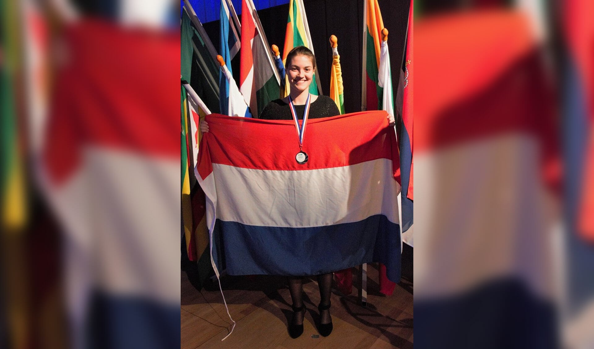 Nicky Wanningen met haar zilveren medaille.
Foto aangeleverd