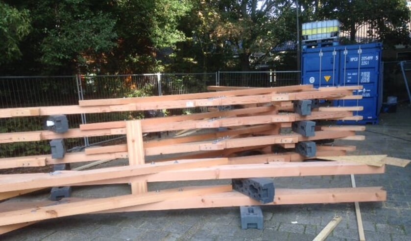 De spanten liggen al klaar.