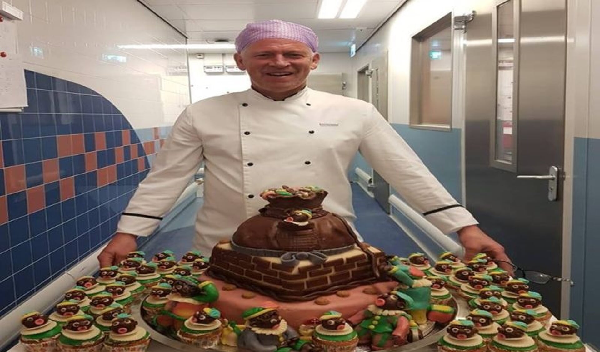 Chef-kok Schumacher met zijn creatie van dit jaar