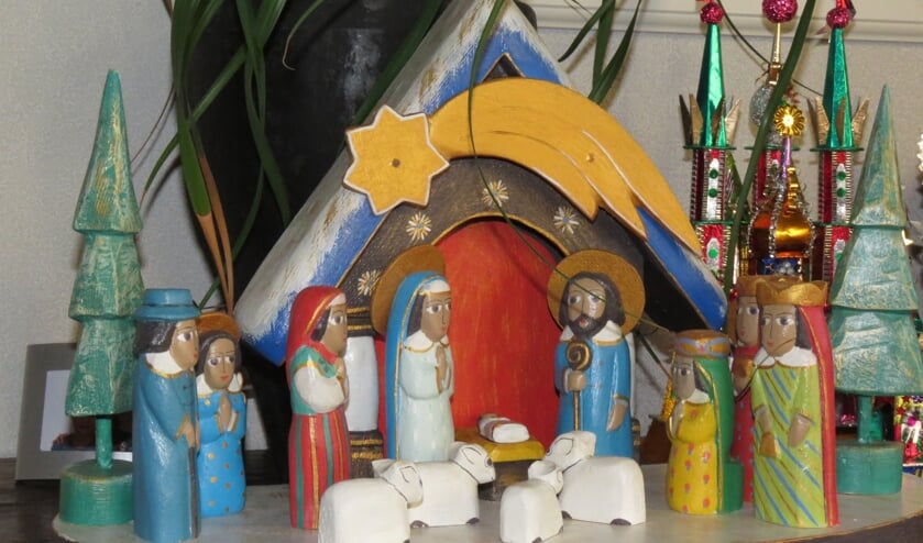Eén van de kerststallen die wordt tentoongesteld.
