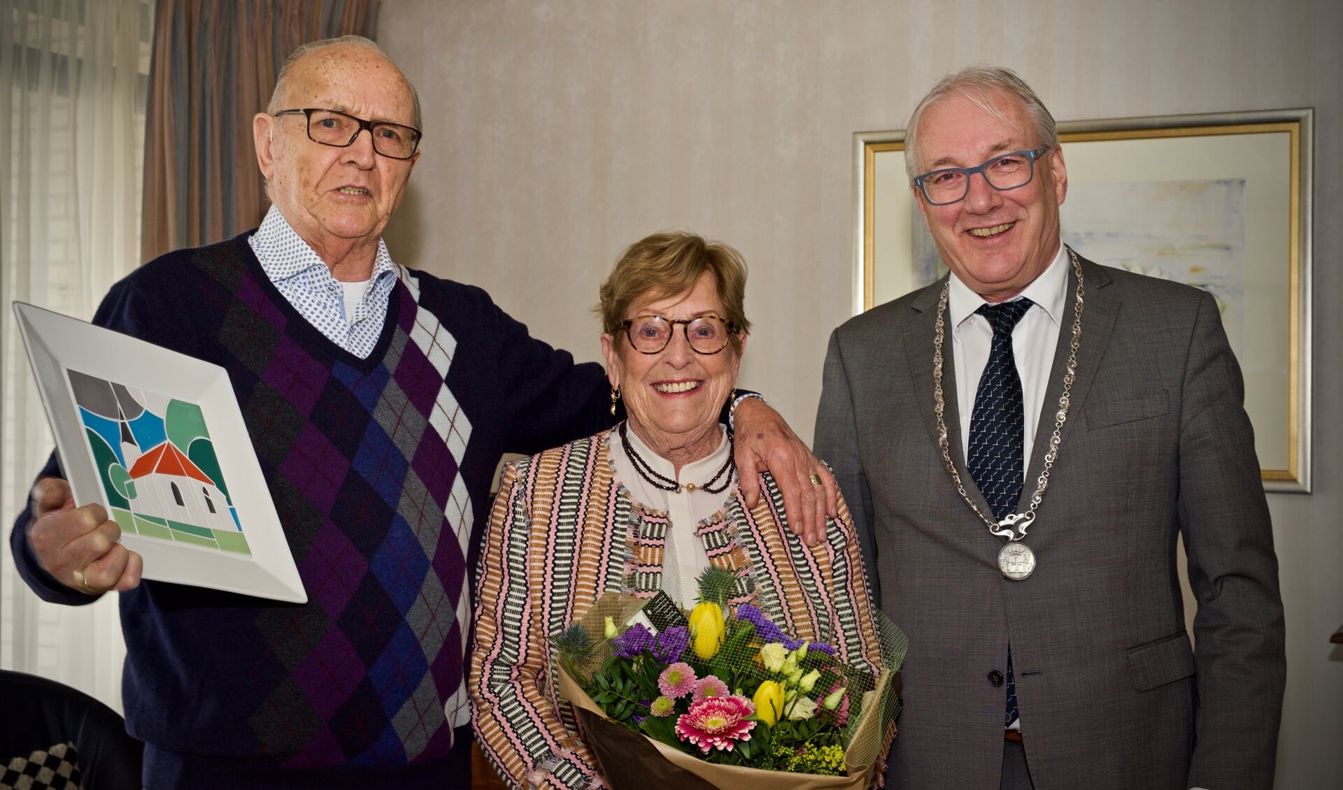 Zestig jaar getrouwd! Dan komt de burgemeester op bezoek.